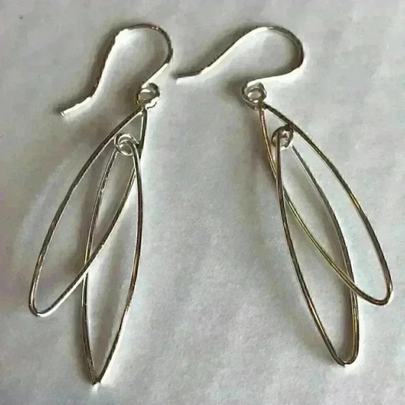 Giani Bernini New Double Oval Drop Earrings - Picture 7 of 8